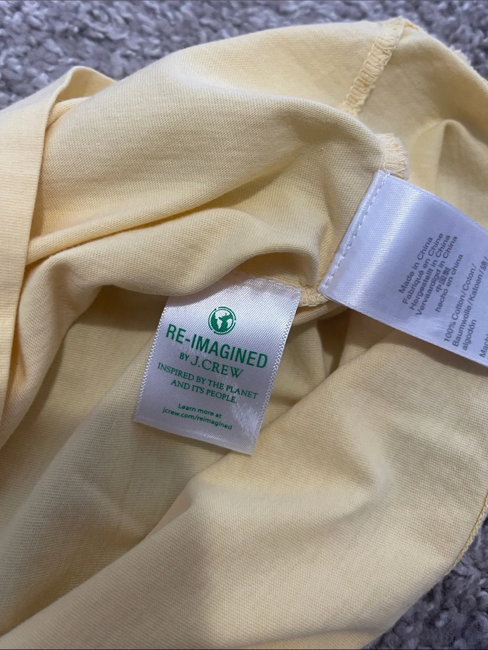 J. Crew Men’s Yellow Short-Sleeve Crewneck Tee